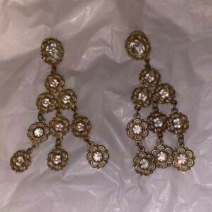 Gold chandelier earrings